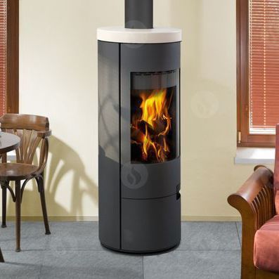 Holz-Kaminofen - LUANCO - ROMOTOP - Zentral / modern / Keramik