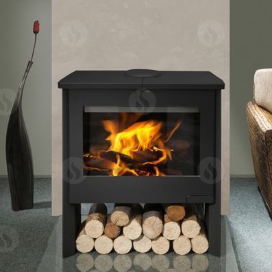 Holz-Kaminofen - RIANO - ROMOTOP - modern / Keramik / Naturstein