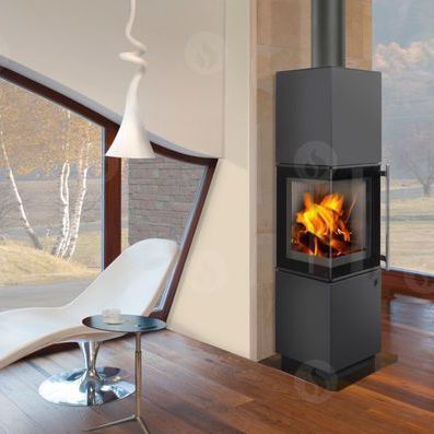 Holz-Kaminofen - ESQUINA - ROMOTOP - Ecken / modern / Gusseisen
