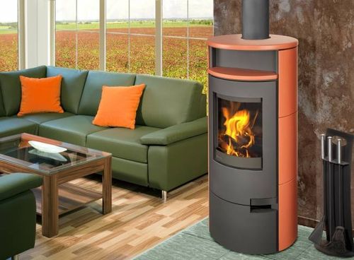 Holz-Kaminofen - LUGO  - ROMOTOP - modern / Keramik