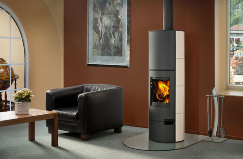 Holz-Kaminofen - LUGO AKUM  - ROMOTOP - modern / Keramik