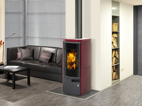 Holz-Kaminofen - MERU N  - ROMOTOP - Zentral / modern / Keramik