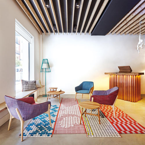 Moderner Teppich - BANDAS - GAN RUGS - Motiv / Polyester / Wolle