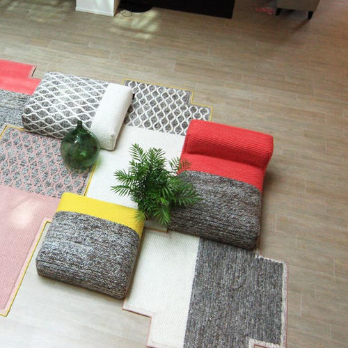 Moderner Kaminsessel - MANGAS SPACE  - GAN RUGS - Wolle / handgefertigt / mehrfarbig