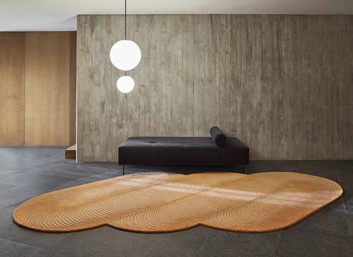 Moderner Teppich - Giro - GAN RUGS - Streifenmuster / Wolle / handgetuftet