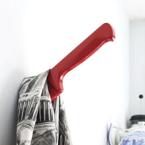 Garderobenhaken / originelles Design - STUCK ON YOU, KNIFE  - THELERMONT HUPTON - pulverbeschichteter Stahl / individuell / für professionellen Gebrauch