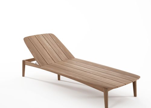 Moderne Sonnenliege - GH04 - Karpenter - Teakholz / verstellbare Rücklehne