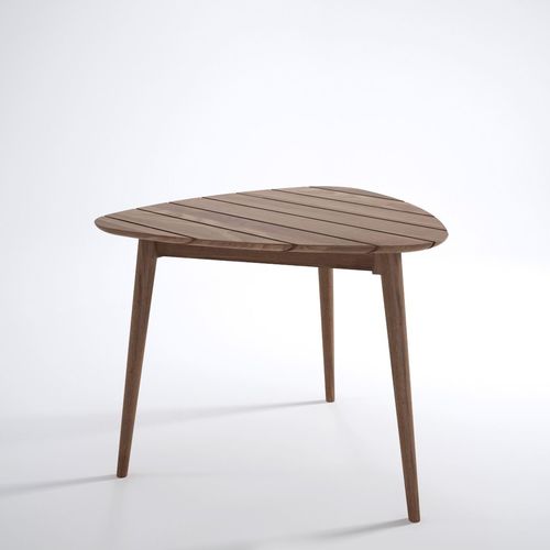 Moderner Esstisch - VINTAGE - Karpenter - Teakholz / Gestell aus Massivholz / dreieckig