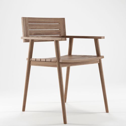 Moderner Stuhl - VINTAGE - Karpenter - für Außenbereich / Teakholz / Gestell aus Massivholz
