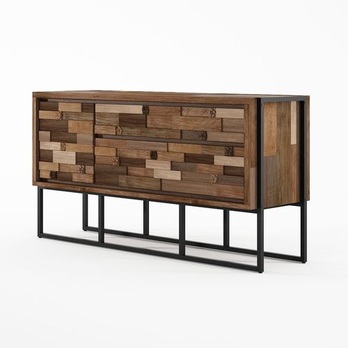 Modernes Sideboard - CV02-TMH - Karpenter - Massivholz / Teakholz / Eisen