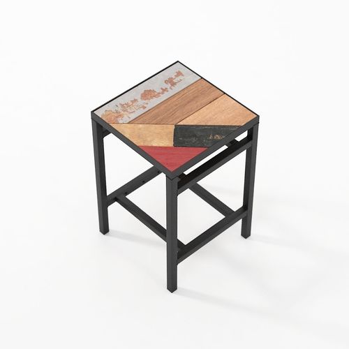 Moderner Hocker - PK14 - Karpenter - Massivholz / Gestell aus Metall / mit Fußstütze
