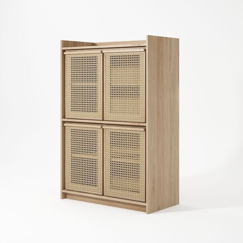 Hohes Sideboard - RT02 - Karpenter - modern / Teakholz / Weißeiche
