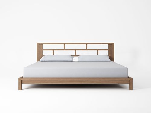 Bett / King Size - SK03EU - Karpenter - modern / Kopfteil / Teakholz