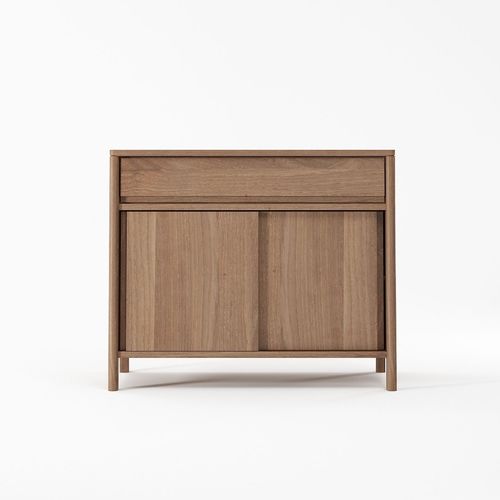 Modernes Sideboard - CC19 - Karpenter - Teakholz / Weißeiche / mit Schubladen