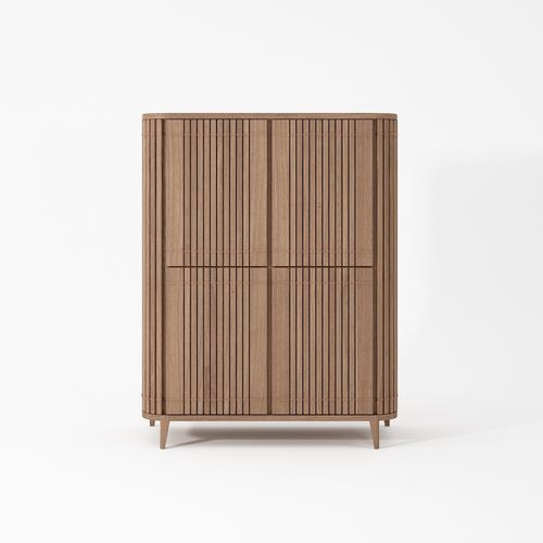 Hohes Sideboard - KP02 - Karpenter - modern / Teakholz / Weißeiche
