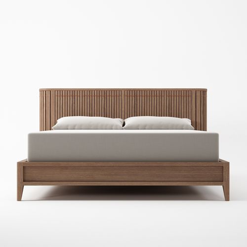 Bett / Queen Size - KP08 - Karpenter - modern / Kopfteil / mit integriertem Stauraum