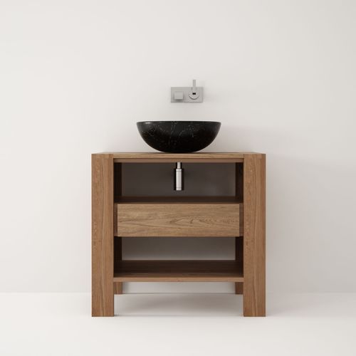 Freistehender Waschtisch-Unterschrank - MX04-TN - Karpenter - Teakholz / modern / ohne Tür