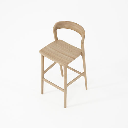 Moderner Barstuhl - HOS-GI06 - Karpenter - für den Innenraum / Eiche / Teakholz