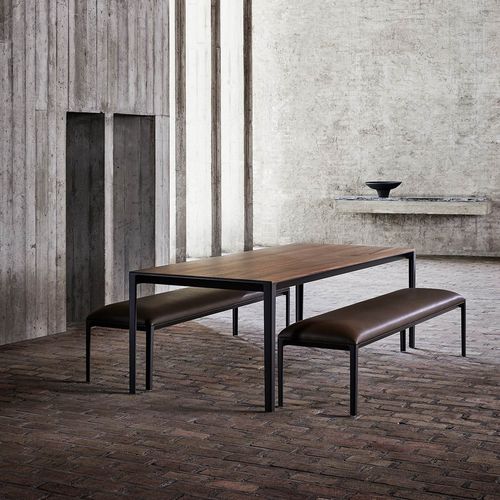 Moderne Bank - ABLE - BENSEN - Stoff / Leder / Aluminiumguss