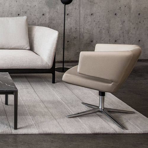 Moderner Sessel - LOTUS - BENSEN - Stoff / Aluminium / grau