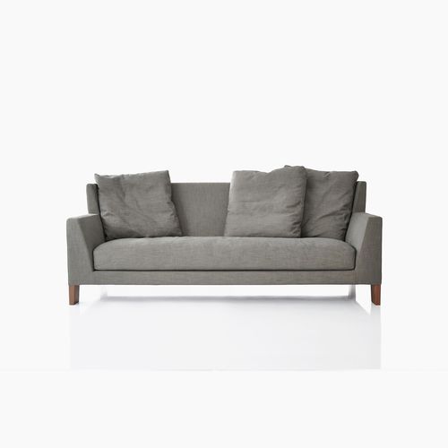 Modernes Sofa - MORGAN - BENSEN - Stoff / Leder / mit abnehmbarem Bezug