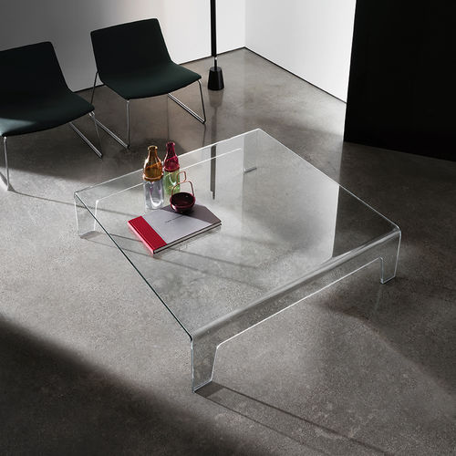 Moderner Couchtisch - FROG - Sovet Italia - Rauchglas / lackiertes Glas / gewölbtes Glas