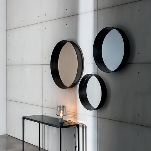 Wandmontierter Spiegel - HORIZON - Sovet Italia - für öffentliche Bereiche / modern / rund