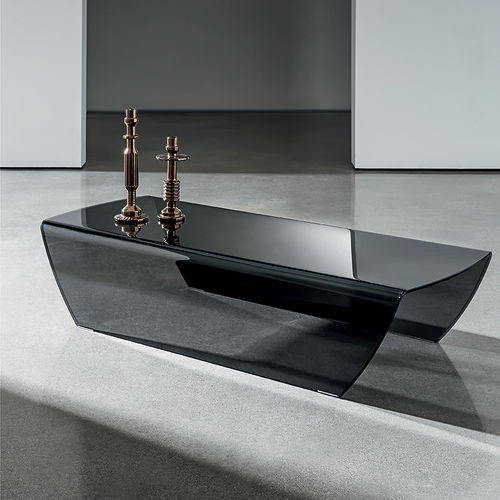 Moderner Couchtisch - TAKY - Sovet Italia - Rauchglas / lackiertes Glas / Gestell aus lackiertem Glas