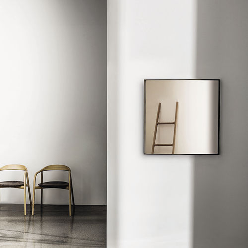 Wandmontierter Spiegel - VISUAL - Sovet Italia - modern / quadratisch / Messing