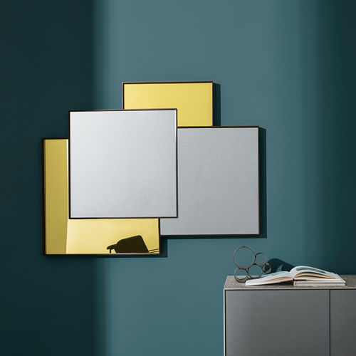 Wandmontierter Spiegel - COMBI - Sovet Italia - modern / rechteckig / Aluminium