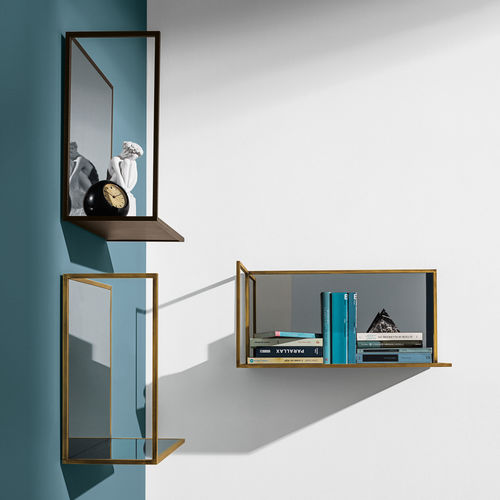 Wandmontiertes Regal - HELIA - Sovet Italia - modern / Metall / Rauchglas