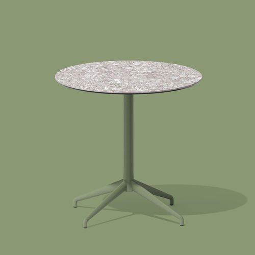 Moderner Bistrotisch - ALIS - Sovet Italia - Keramik / Gestell aus Aluminium / Gestell aus lackiertem Aluminium