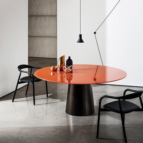 Moderner Esstisch - TOTEM - Sovet Italia - Milchglas / Keramik / HPL