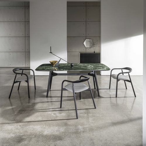 Moderner Esstisch - Lewood - Sovet Italia - Holz / Glas / Keramik