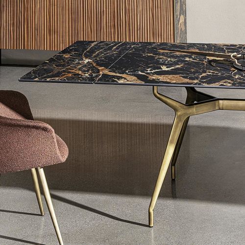 Moderner Esstisch - ARKOS - Sovet Italia - Glas / Keramik / Aluminium