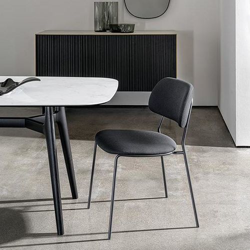 Moderner Stuhl - SOFT - Sovet Italia - für den Innenraum / Leder / Ton