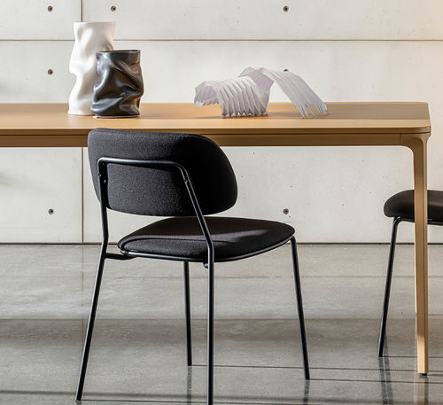 Moderner Esstisch - SLIM 20 - Sovet Italia - lackiertes MDF / Gestell aus Aluminium / rechteckig