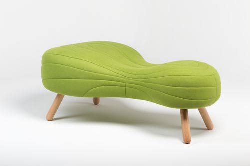 Polsterbank / originelles Design - BOULI - NOTI - Stoff / für öffentliche Bereiche / hängend