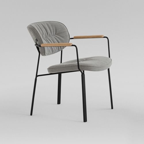 Moderner Sessel - Algo - NOTI - Stoff / Leder / Buche