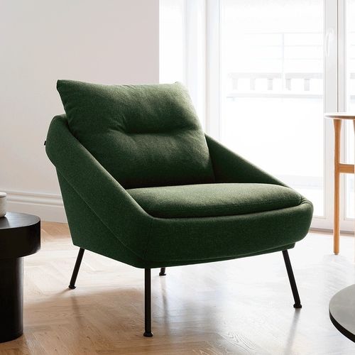Moderner Sessel - Nome - NOTI - Stoff / Leder / Sperrholz