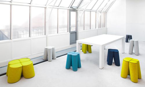 Hocker / originelles Design - TREFLE - NOTI - Stoff / Polster