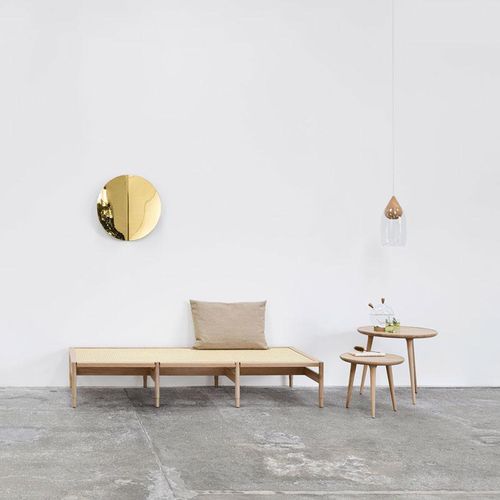 Moderne Récamiere - WINSTON - Mater Design - Baumwolle / mattlackiertes Holz / FSC-Ökolabel