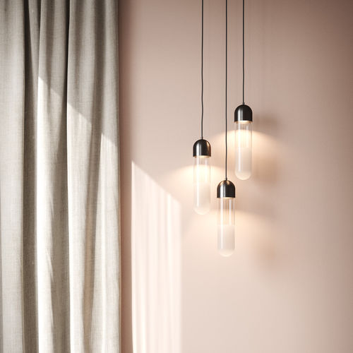 Hängelampe - FIREFLY - Mater Design - Metall / sandgestrahltes Glas / modern