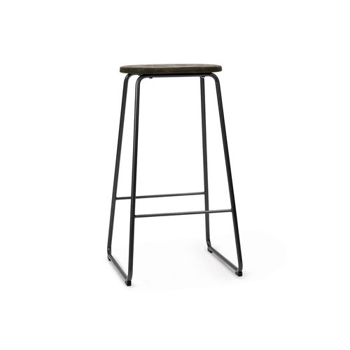 Moderner Barhocker - EARTH  - Mater Design - Gestell aus Stahl / mit Fußstütze / mit Kufengestell