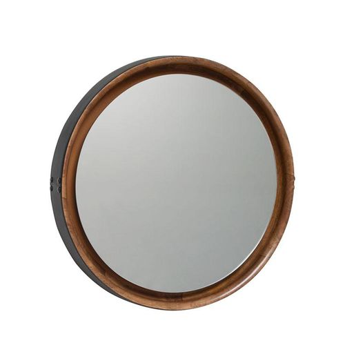 Wandmontierter Spiegel - SOPHIE - Mater Design - modern / rund / Holz