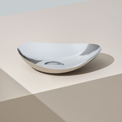 Schale / polierter Edelstahl - ORGANIC - Mater Design - für Gewerbegebrauch / modern / handgefertigt