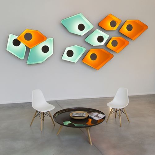 Moderne Wandleuchte - TRIO NENUPHAR SYSTEM - Designheure - für den Innenraum / lackierter Stahl / Stoff