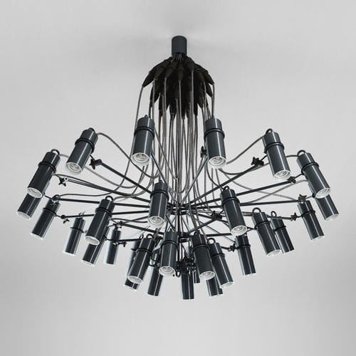 Moderner Kronleuchter - Lightweight Chandelier - Keha3  - Aluminium / anodisiertes Aluminium / Gummi