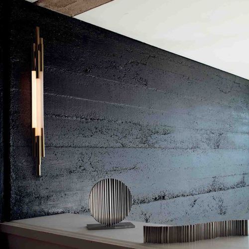 Moderne Wandleuchte - ORG - DCW éditions - für den Innenraum / anodisiertes Aluminium / Opalglas