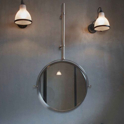 Wandmontierter Spiegel für Badezimmer - MBE - DCW éditions - modern / rund / Messing